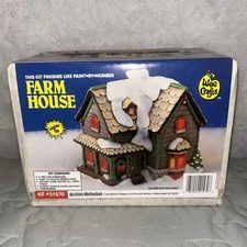 Wee Crafts Christmas Village Country Farm House Kit Light Up 1992 Sealed