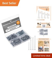 600-Piece Nail Assortment in Silver – Four Sizes for Perfect Hanging & Finishing