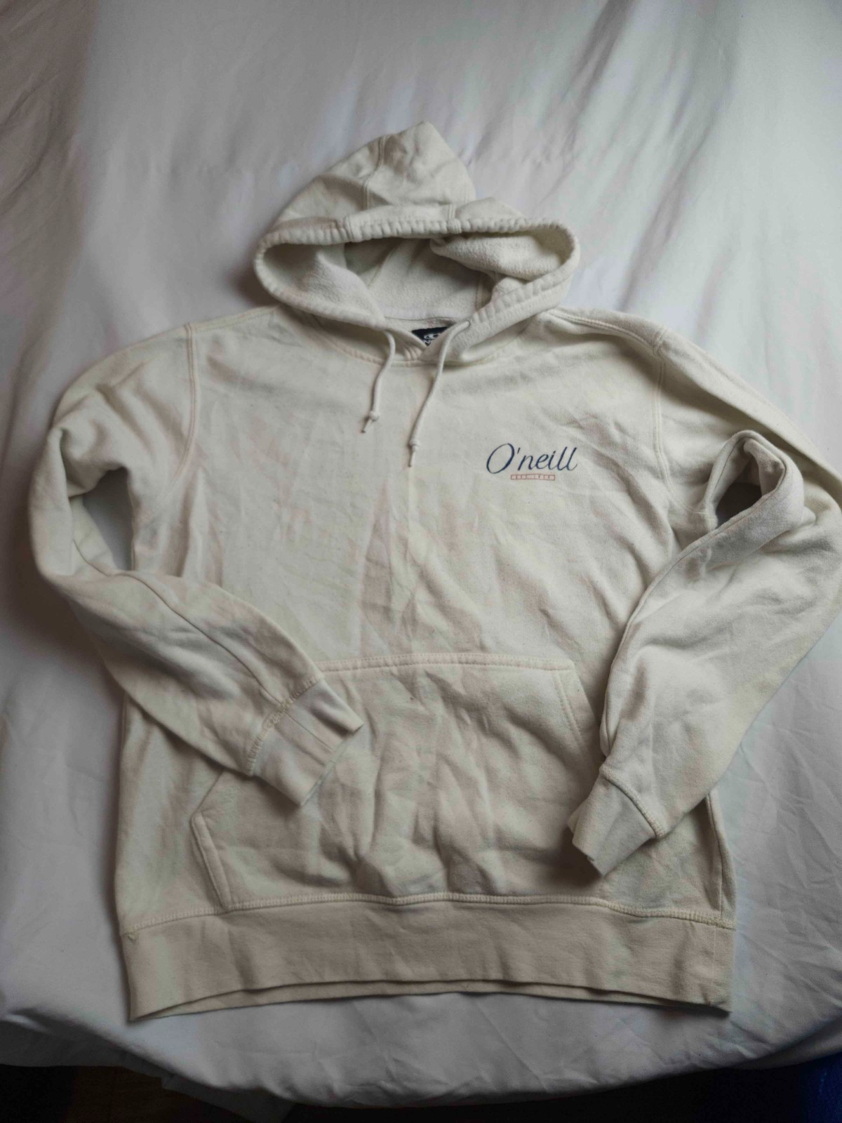 O'neill Hoodie Sweatshirt Womens Small Beige Fleece Pullover Athleisure Outdoor