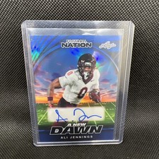 2025 Leaf Football Nation Ali Jennings #NA-AJ2 A New Dawn Blue  AUTO  /7