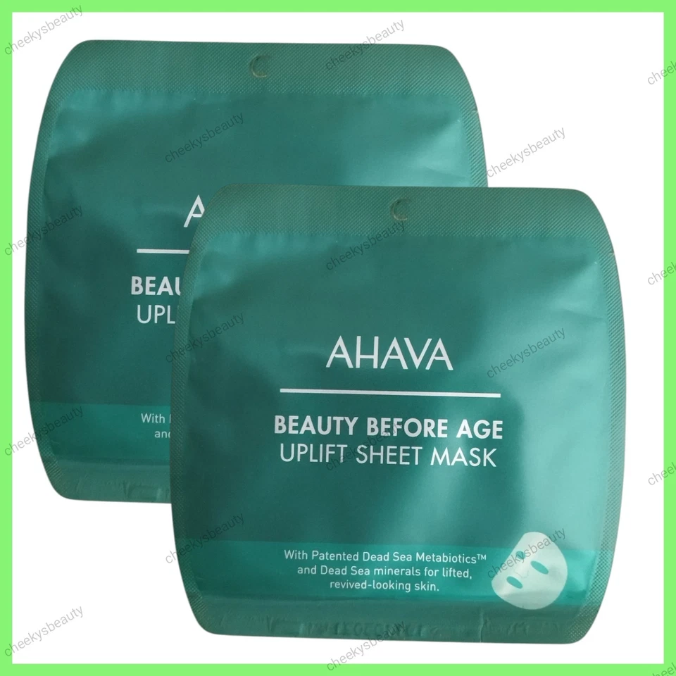 2 x AHAVA Sheet Masks Age Control Even & Tone Or Beauty Before Age Face Masks - Image 2 of 4