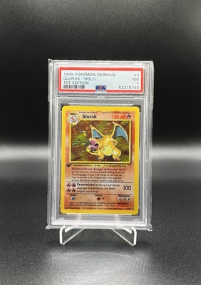 Carte Pokémon Charizard 1ère Edition PSA 9 - Set De Base Allemand (Glurak), édition 1999