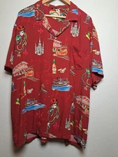 VTG Paradise Found New Orleans Mardi Gras Bourbon St. 2XL Hawaiian Shirt 