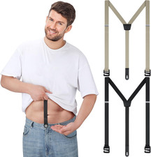2 Pcs Hidden Suspenders for Men Under the Shirt Suspenders Utility Suspender ...