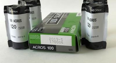 4 Rolls of Fujifilm Neopan Acros 100 120 Roll Film   Exp. 5/ 2019, SEALED.
