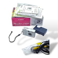 Canon PowerShot Digital ELPH S400 Digital Camera For Parts PowersUp Read