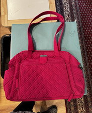 Vera Bradley Large Pink Quilted Tote Zip Closure diaper bag NEW, no tags
