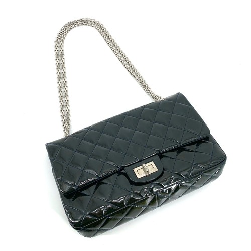 CHANEL 2.55 Patent Large Maxi Flap Shoulder Bag 154684555