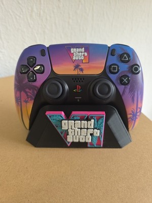 PS5 DualSense GTA Custom Controller TMR Sticks inkl. Halterung