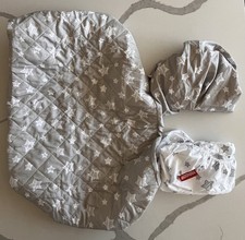 MOONSEA Bassinet Mattress Cover  Sheets Set 32"x17" Baby Stars Microfiber 3 Pc