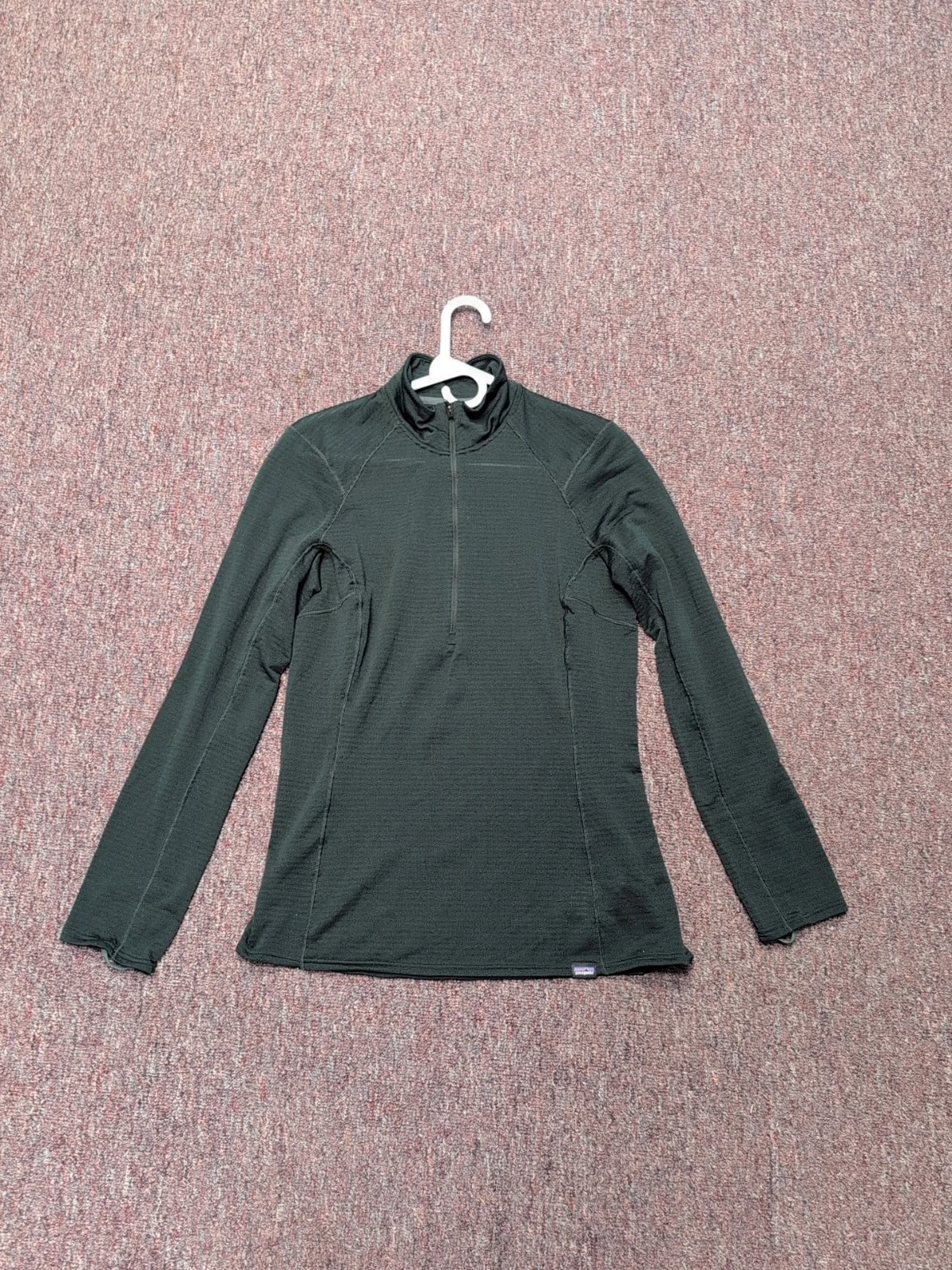 Patagonia Thermal Weight Capilene Womens Base Layer Top M Black Capilene 1/4 Zip