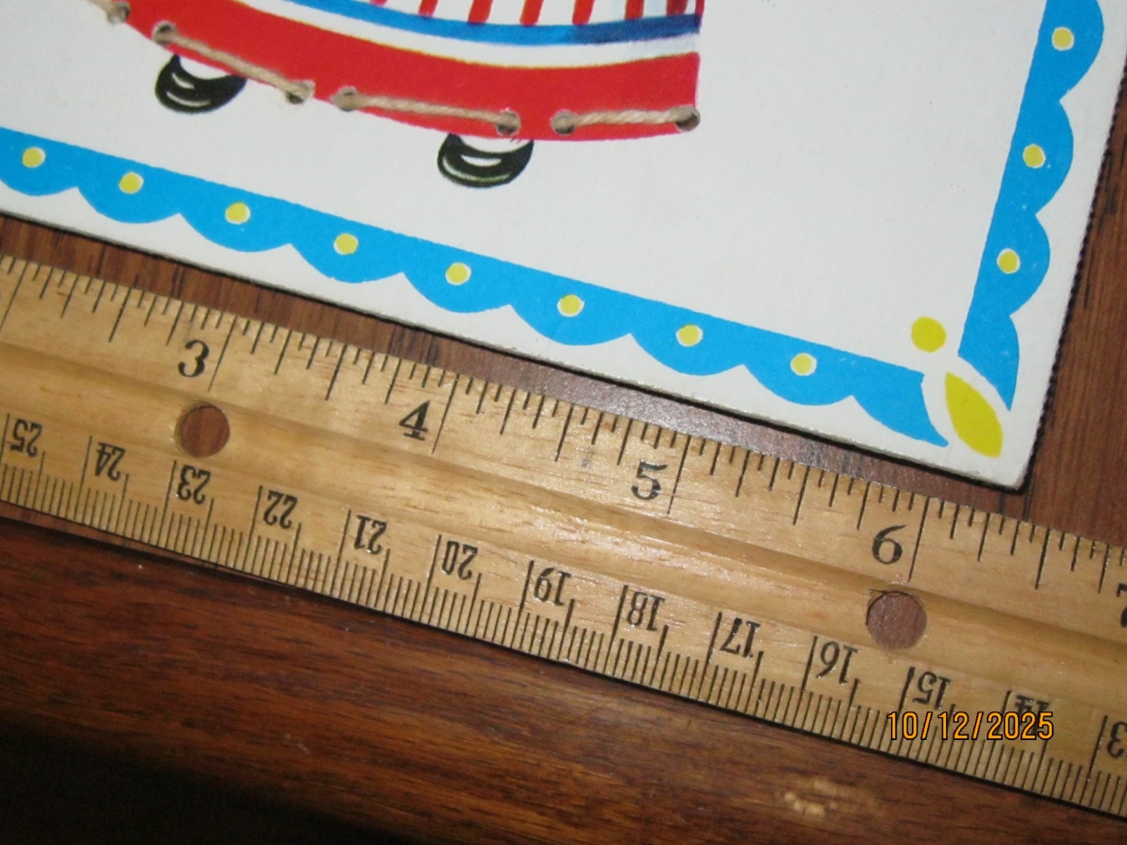 SET OF 6 VINTAGE WHITMAN SEWING LACE UP CARDS 1950s ERA 6" x 8"