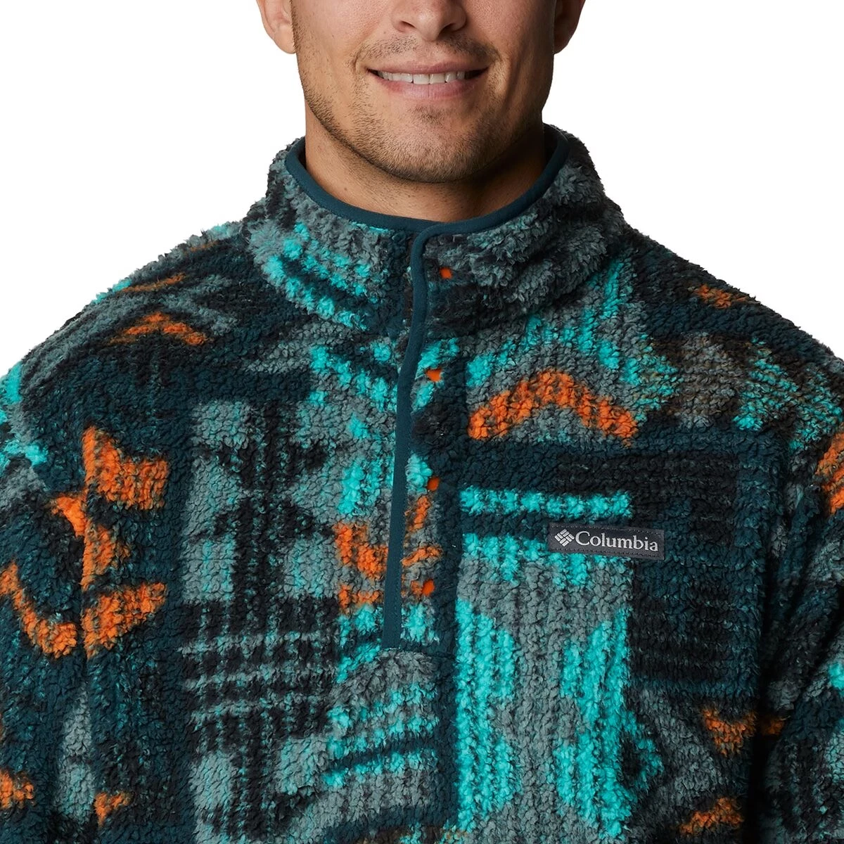 New Men's Columbia Rugged Ridge II Sherpa 1/2 Snap Pullover, Size Medium - product detail image 2