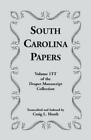 South Carolina Papers: Volume 1Tt Of The Draper Manuscript Collection