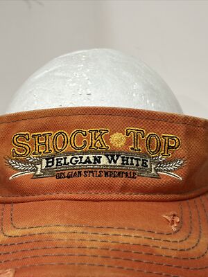 Shock Top Belgian White Style Wheat Ale Faded Sun Visor Cap Hat