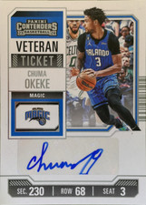 2023-24 Contenders Chuma Okeke Veteran Season Ticket Vtr-com Auto Magic