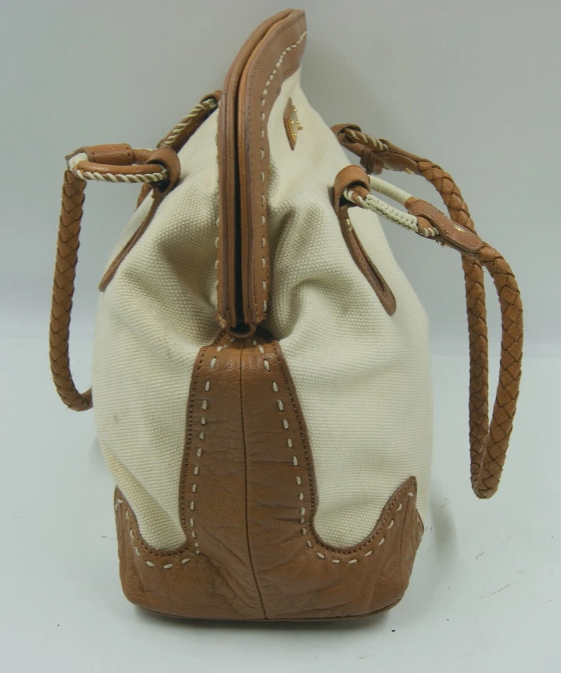 Elliott Lucca Handbag Women's Beige Brown Braided Handle  Shoulder Bag - Image 4 of 4