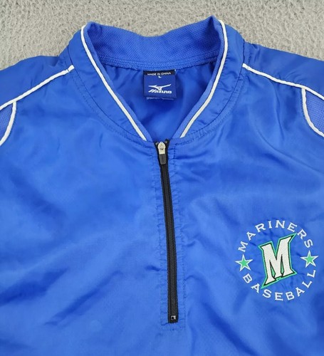 Mizuno Seattle Mariners Jacket Men Large Ichiro Suzuki Batting Warm-up Adult A43 - Picture 5 of 13