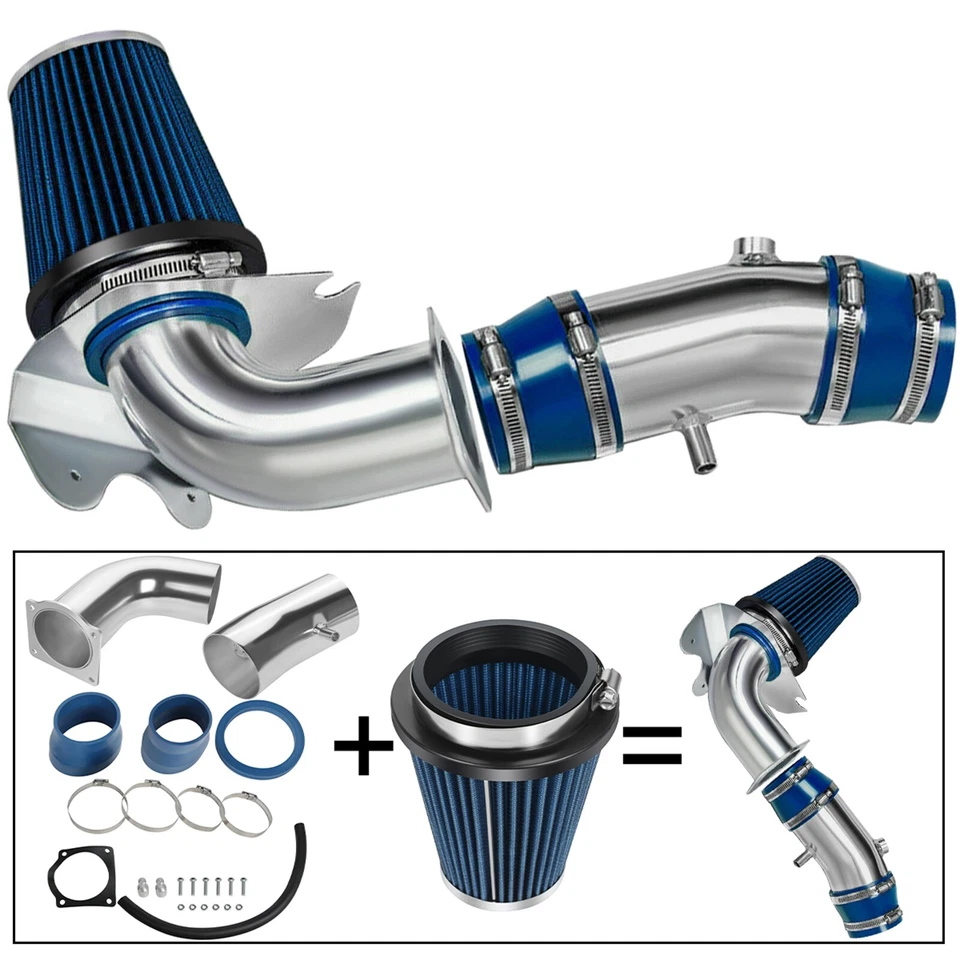 3.5" Fits 1994-1995 Ford Mustang GT with 5.0L V8 Cold Air Intake kit &Filter Foto 2 de 4