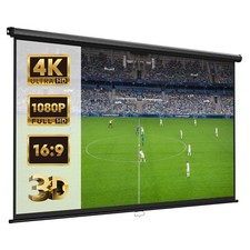 VonHaus - 100 Inch Projector Screen Pull Down | Wall Mounted Home Cinema Screen