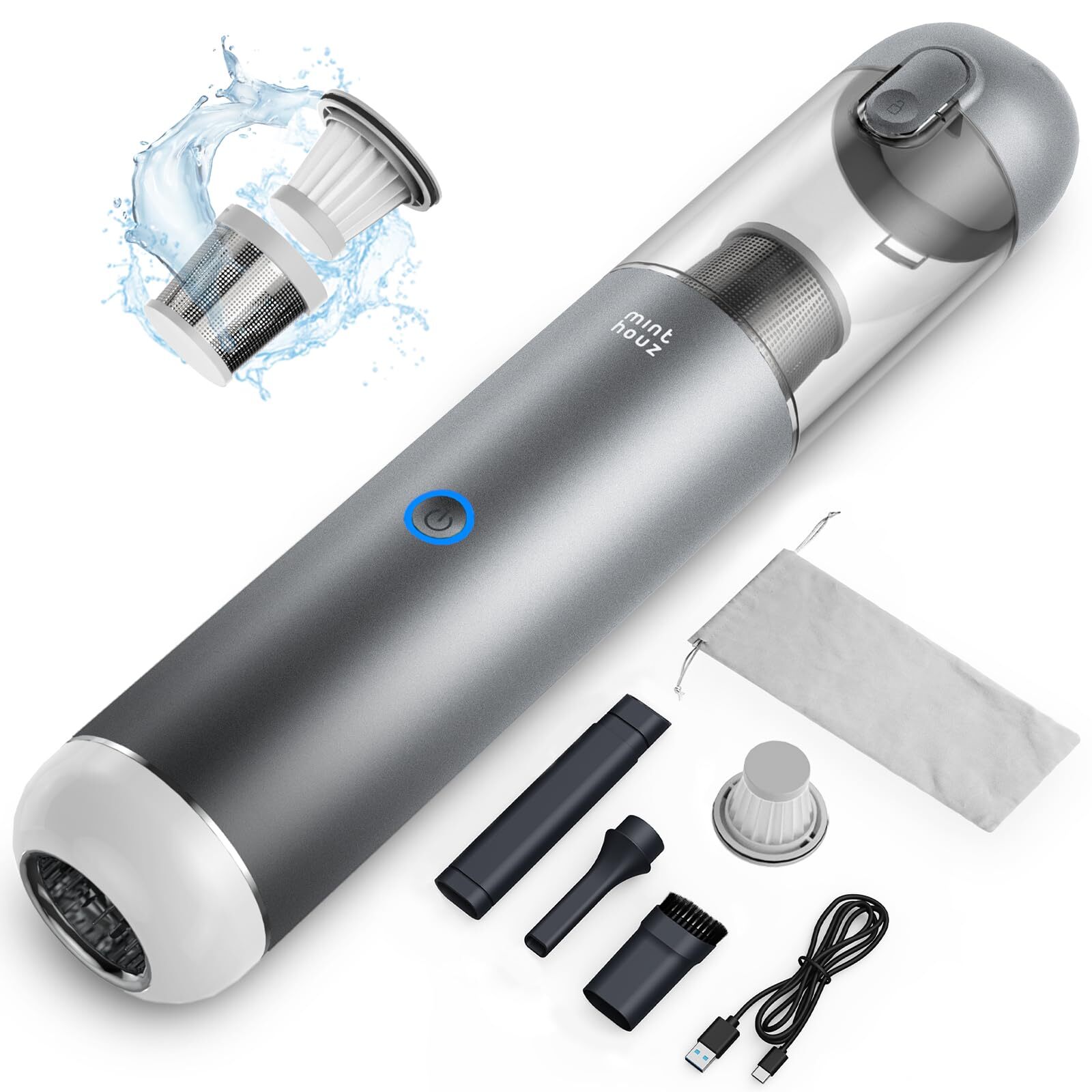 Car Vacuum Portable Cordless 17000Pa - 120W Handheld Vacuum Rechargeable with...