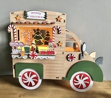     Christmas Decor KURT ADLER Lighted House Gingerbread Truck Candy Cocoa Bar