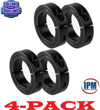 4-PACK! 8MM SINGLE Split 1-PC Clamp Shaft Collar, Steel Black Oxide CCM81S (CCI)