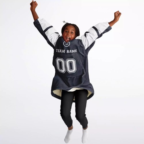 Personalized Dallas Unisex Kids Hoodie Blanket | Football Wearable Blanket - Picture 7 of 11