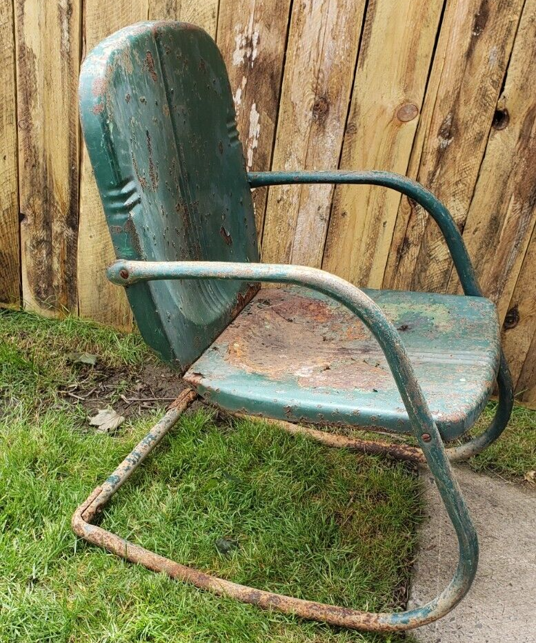Vintage Arvin Metal Furniture Lawn Patio Outdoor Rocker Chair Empire