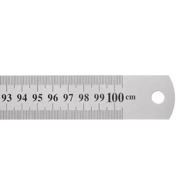 UXCELL 40" 1000mm Stainless Steel Ruler Metal Rulers 1.14" Wide Inch Metric Graduation