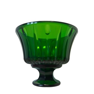 Rare 2009 KOPP Glass CHRISTMAS EMERALD GREEN Pedestal Vase MCM Style