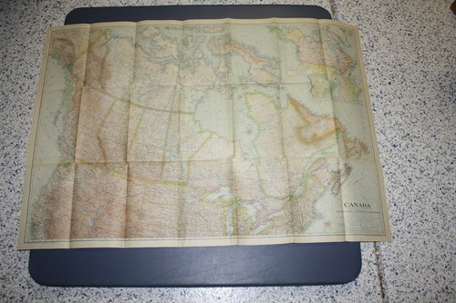 CANADA - NATIONAL GEOGRAPHIC MAP - 1936