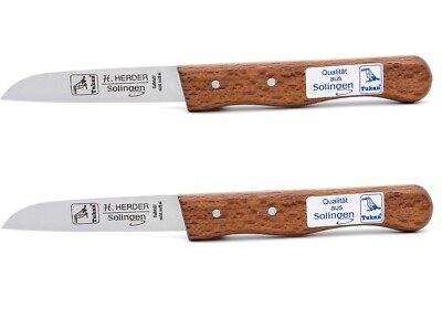 2 Solinger Küchenmesser Herder Solingen Guß Allzweckmesser nicht rostfrei Carbon