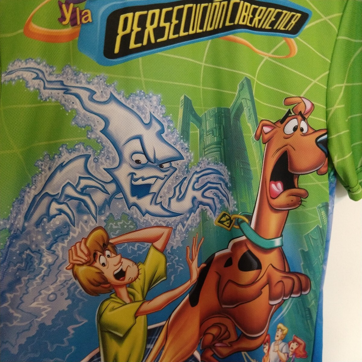 AOP Scooby-Doo Cyber Chase Persecucion Cybernetica T-Shirt L 
