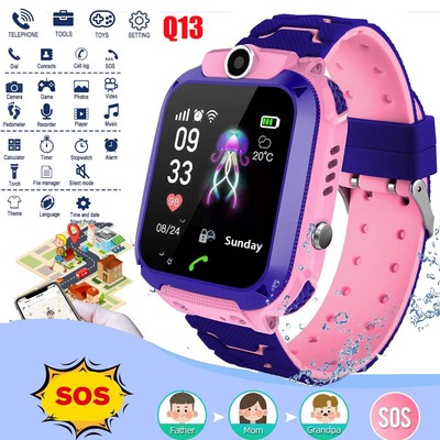 Kinder Uhr LBS Tracker Smartwatch SOS SIM Wasserdicht Armbanduhr Jungen Mädchen