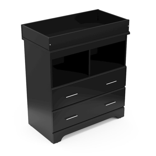 Storkcraft Brookside 2 Drawer Changing Chest - Black - Picture 2 of 5
