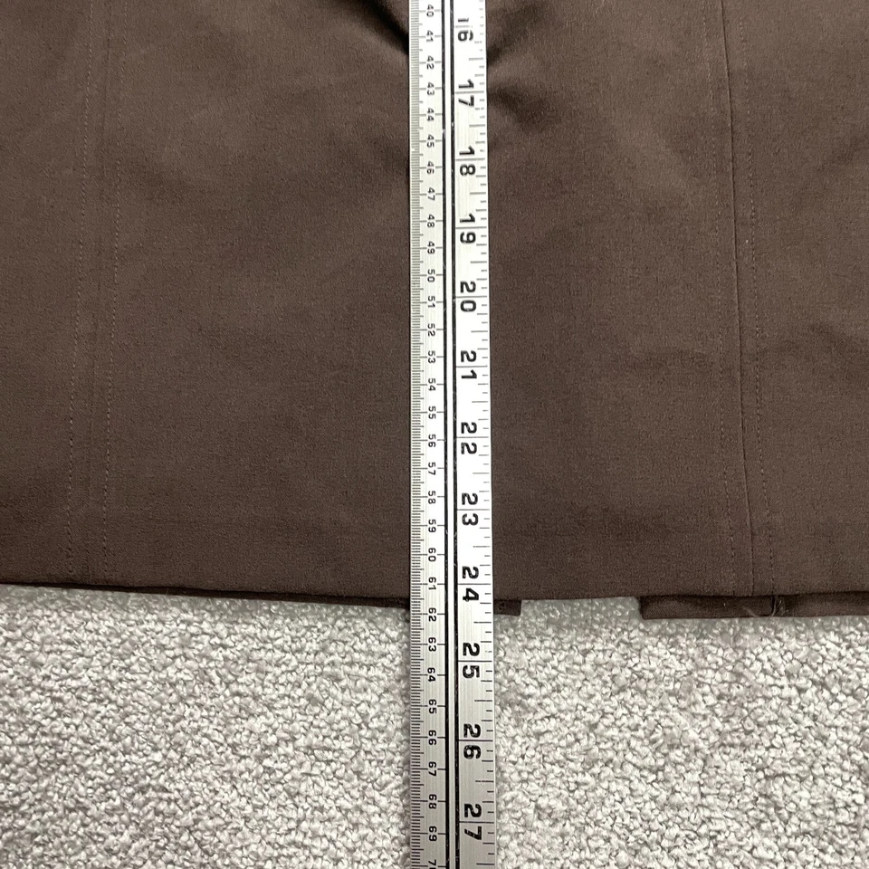 Женская прямая юбка-карандаш Kim Rogers 10 коричневая эластичная дамская на молнии до колена - Изображение 3 из 4