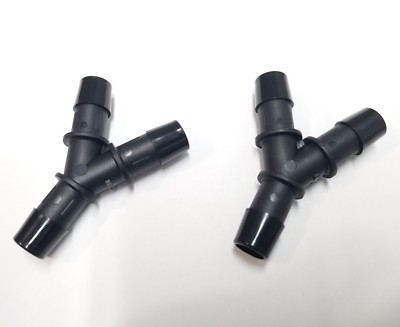 Wye-Shaped Three 1/2 Inch Barbs Polypropylene Y-Type Barbed Tubing Connectors Pack of 100 Autoclavable, Wye-Shaped Three 1/2 Inch Barbs Polypropylene Y-Type Barbed Tubing Connectors Pack of 100 Autoclavable,