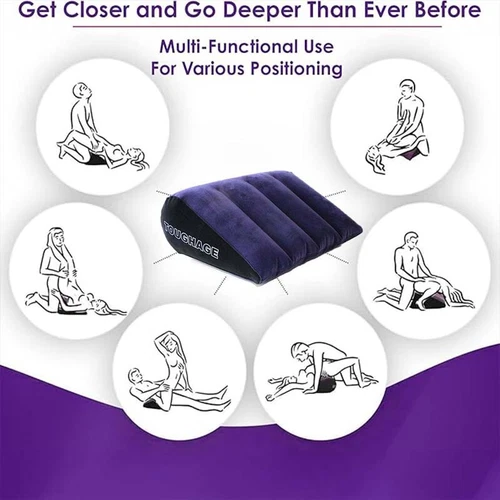 Sex Pillow Position Enhancer Wedge Bondage Furniture Cushion Couples Love Seat - Picture 5 of 24
