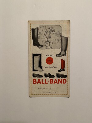 Ball Band Rubber Footwear Adv Ink Blotter Womack Oldtown KY Kentucky