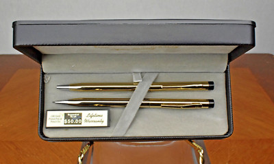 Pierre Cardin 14K Gold Plated Pen and Pencil Set | eBay