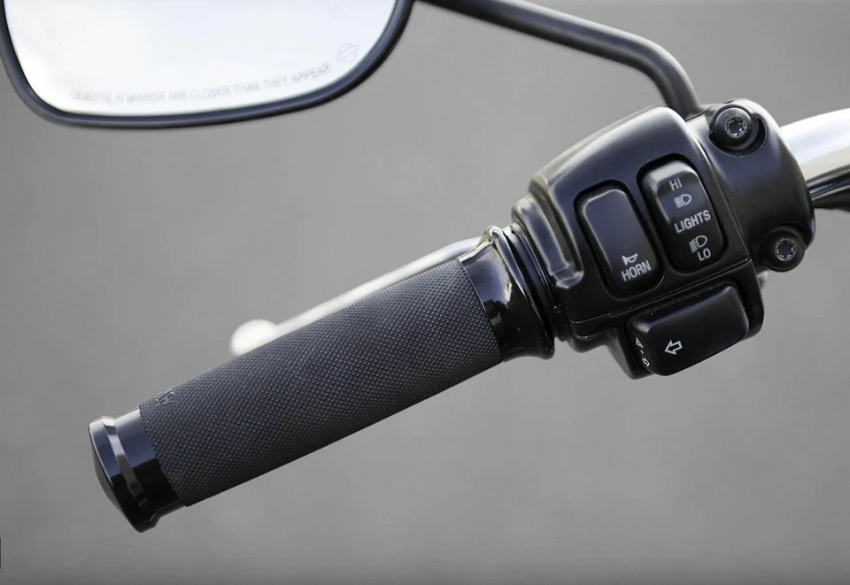 Manopole Moto Harley Nere Avon Countour Sportster Iron Softail Street Bob Dyna - Immagine 4 di 4