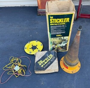 Vintage Stickler Car Mounted Wood Log Splitter, Adapter Plate, Original Boxes