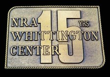 NRA Whittington Center National Rifle Association Firearms Vintage Belt Buckle