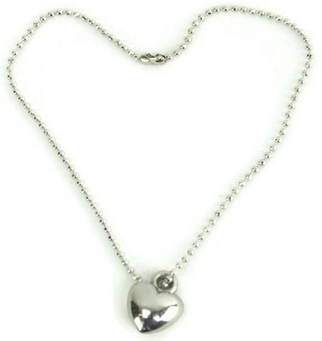 Silver Heart Necklace Jewelry  for 18 inch Doll Clothes Girl Accessories