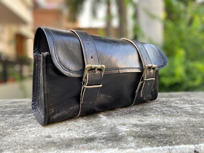 Borsa Laterale In Pelle Per Moto - Universale, Dimensioni 31x13x13 Cm, Colore Nero