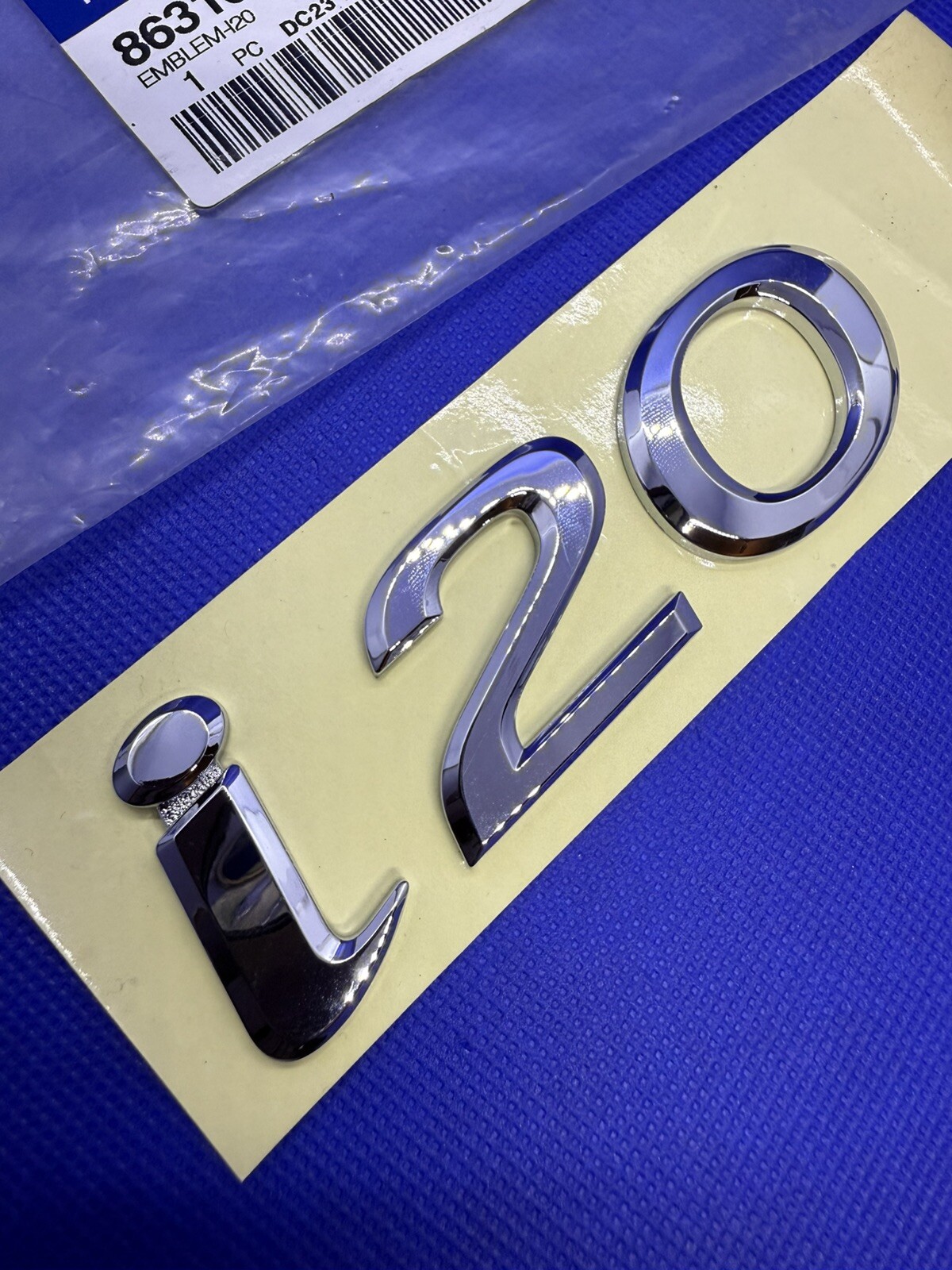 Monogramme Hyundai i20 résistant aux lavages blason arrière chromé anti-décollement