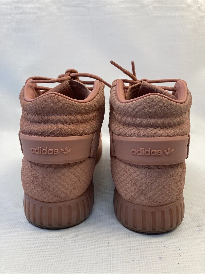 Tenis Adidas Originales Correa Tubular CG5090 Gamuza Rosa Alto Talla 4 Usados en Excelente Condición Foto 4 de 4