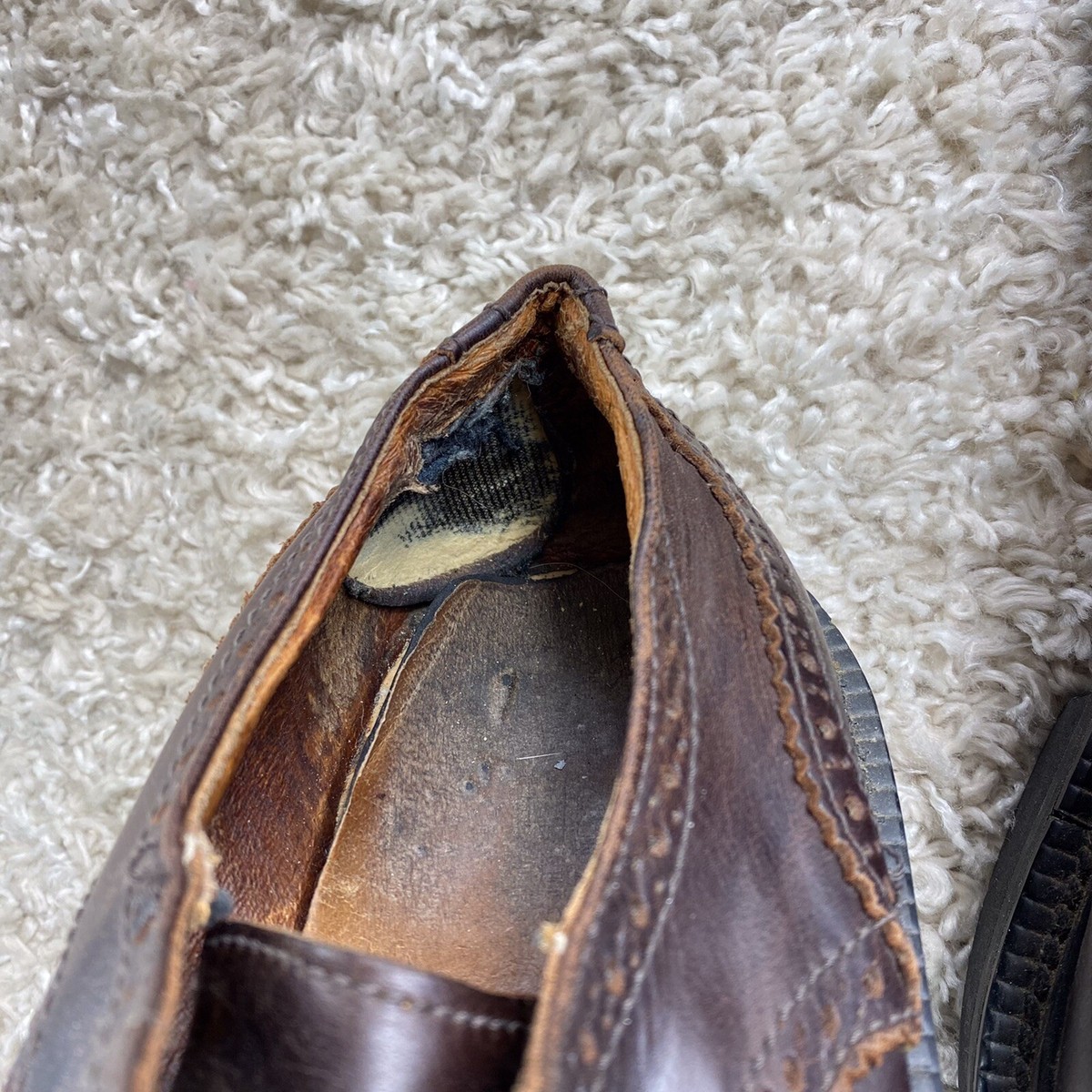 American Eagle Outfitters Dark Brown Leather Wingtip Oxford Men\'s Size 10 McAllister Wingtip Oxford Dress Shoe | Men main image 4