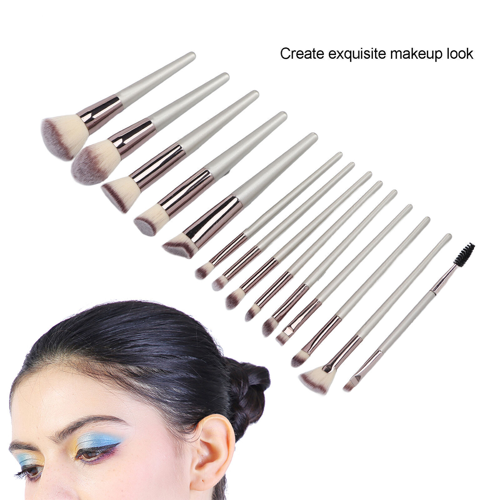 14pcs Professional Makeup Brush Set for Travel Soft Hair Eye Shadow Blending  